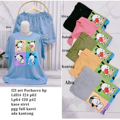 121 Setelan Pochacco Pendek