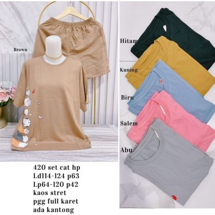420 Setelan Cat Pendek