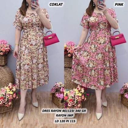 461123 Dress Floral Rayon