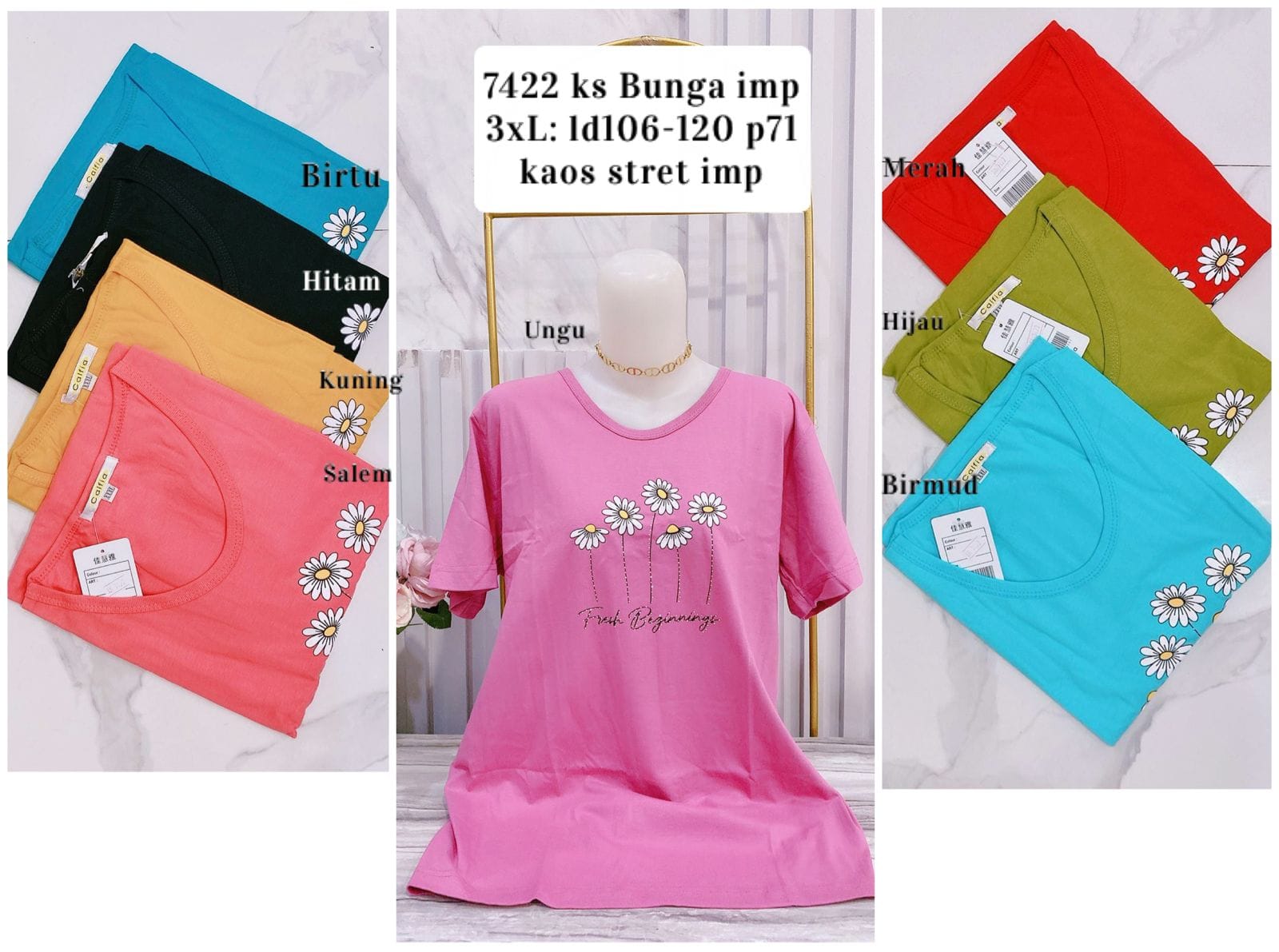 7422 Kaos Bunga 3XL