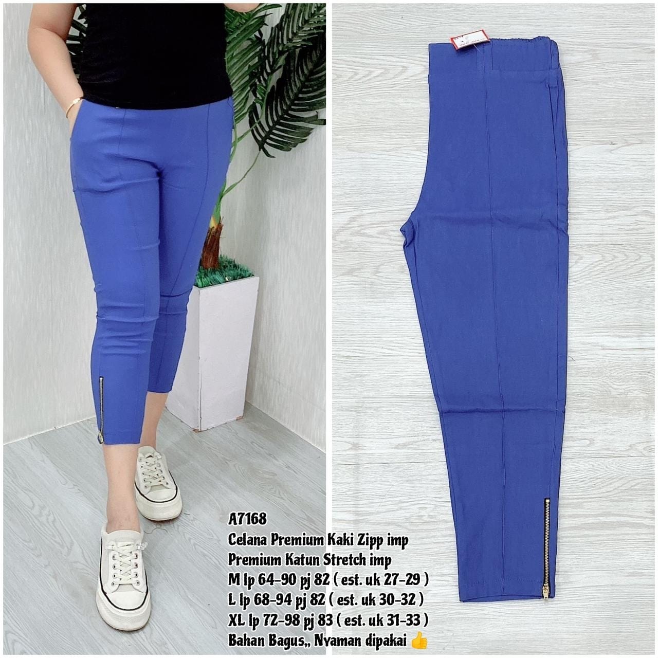 A7168 Celana Premium Kaki Zipper - ETHNES Clothing