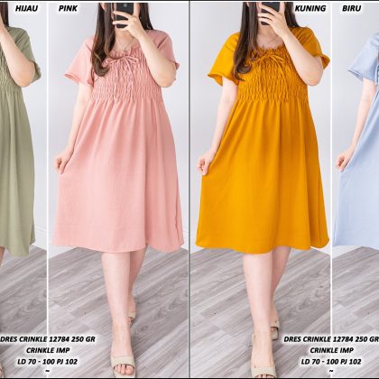 12784 Dress Smocked Crinkle