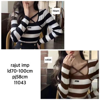 11043 Blouse Rajut Silang